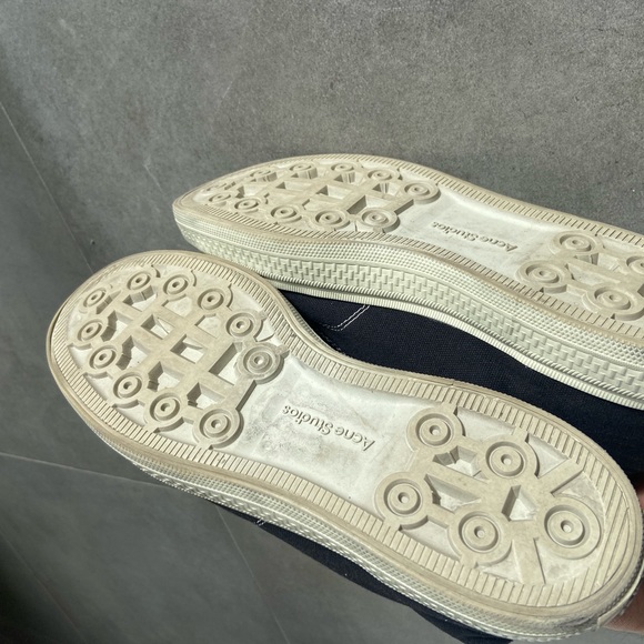 Acne Studios Black Canvas Sneaker - Picture 4 of 5